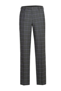 Dimgrey Windowpane 2-Button Notch Suit (2-Piece Set)