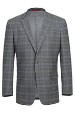 Dimgrey Windowpane 2-Button Notch Suit (2-Piece Set)