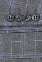 Dimgrey Windowpane 2-Button Notch Suit (2-Piece Set)