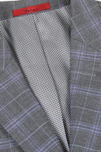 Dimgrey Windowpane 2-Button Notch Suit (2-Piece Set)
