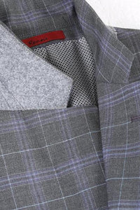 Dimgrey Windowpane 2-Button Notch Suit (2-Piece Set)
