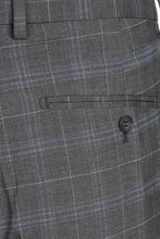 Dimgrey Windowpane 2-Button Notch Suit (2-Piece Set)