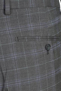 Dimgrey Windowpane 2-Button Notch Suit (2-Piece Set)