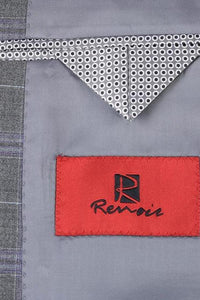 Dimgrey Windowpane 2-Button Notch Suit (2-Piece Set)