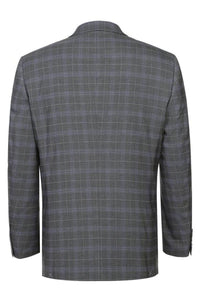 Dimgrey Windowpane 2-Button Notch Suit (2-Piece Set)