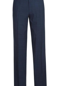 Marine Blue Windowpane 2-Button Notch Suit (2-Piece Set)
