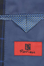 Blue Windowpane 2-Button Notch Suit (2-Piece Set)