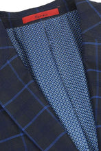 Blue Windowpane 2-Button Notch Suit (2-Piece Set)