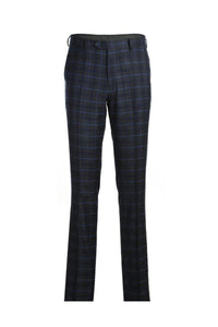 Blue Windowpane 2-Button Notch Suit (2-Piece Set)