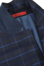 Blue Windowpane 2-Button Notch Suit (2-Piece Set)