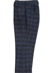 Blue Windowpane 2-Button Notch Suit (2-Piece Set)