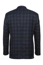 Blue Windowpane 2-Button Notch Suit (2-Piece Set)