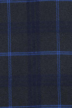 Blue Windowpane 2-Button Notch Suit (2-Piece Set)