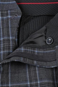 Grey Windowpane 2-Button Notch Suit (2-Piece Set)