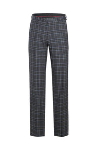 Grey Windowpane 2-Button Notch Suit (2-Piece Set)