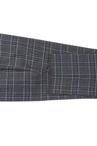 Grey Windowpane 2-Button Notch Suit (2-Piece Set)