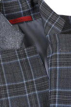 Grey Windowpane 2-Button Notch Suit (2-Piece Set)