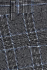 Grey Windowpane 2-Button Notch Suit (2-Piece Set)