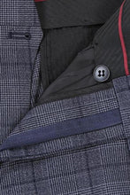 Grey Windowpane 2-Button Notch Suit (2-Piece Set)