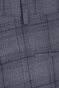 Grey Windowpane 2-Button Notch Suit (2-Piece Set)