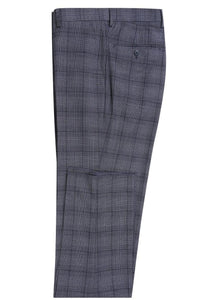 Grey Windowpane 2-Button Notch Suit (2-Piece Set)