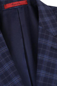 Navy Windowpane 2-Button Notch Suit (2-Piece Set)
