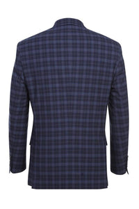 Navy Windowpane 2-Button Notch Suit (2-Piece Set)