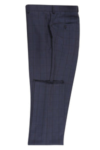 Navy Windowpane 2-Button Notch Suit (2-Piece Set)