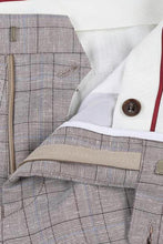 Grey Windowpane 2-Button Notch Suit (2-Piece Set)