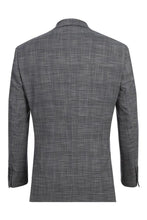 Dark Blue Windowpane 2-Button Notch Suit (2-Piece Set)