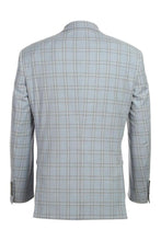 Blue Windowpane 2-Button Notch Suit (2-Piece Set)