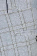 Blue Windowpane 2-Button Notch Suit (2-Piece Set)