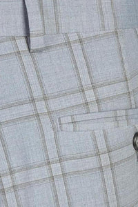 Blue Windowpane 2-Button Notch Suit (2-Piece Set)