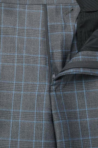 Light Grey Windowpane 2-Button Notch Suit (2-Piece Set)