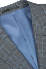 Light Grey Windowpane 2-Button Notch Suit (2-Piece Set)