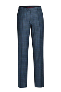 Blue Windowpane 2-Button Notch Suit (2-Piece Set)