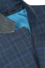 Blue Windowpane 2-Button Notch Suit (2-Piece Set)