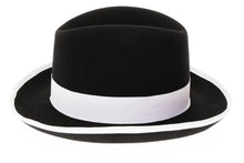 Black & White 100% Wool Australian Fur Felt Godfather Hat
