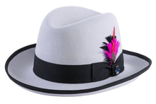 Grey & Black 100 % Wool Australian Fur Godfather Hat