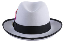 Grey & Black 100 % Wool Australian Fur Godfather Hat