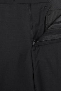 Black Solid 2-Button Notch Suit (2-Piece Set)