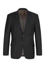 Black Solid 2-Button Notch Suit (2-Piece Set)