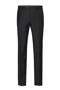 Black Solid 2-Button Notch Suit (2-Piece Set)