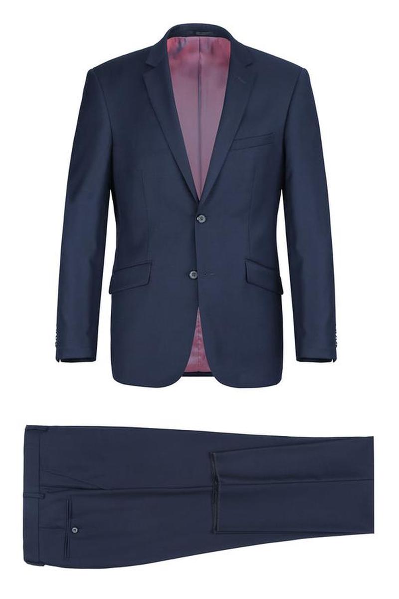 Navy Solid 2-Button Notch Suit (2-Piece Set)
