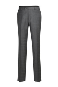 Grey Windowpane 2-Button Notch Suit (2-Piece Set)