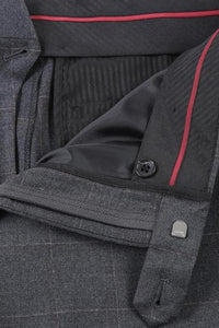 Grey Windowpane 2-Button Notch Suit (2-Piece Set)