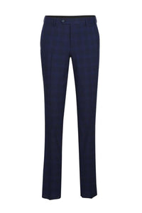 Blue Windowpane 2-Button Notch Suit (2-Piece Set)