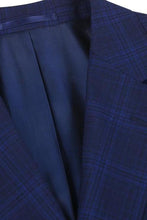 Blue Windowpane 2-Button Notch Suit (2-Piece Set)