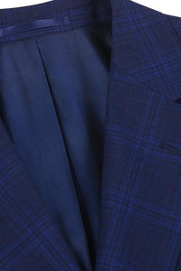 Blue Windowpane 2-Button Notch Suit (2-Piece Set)