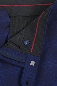 Blue Windowpane 2-Button Notch Suit (2-Piece Set)
